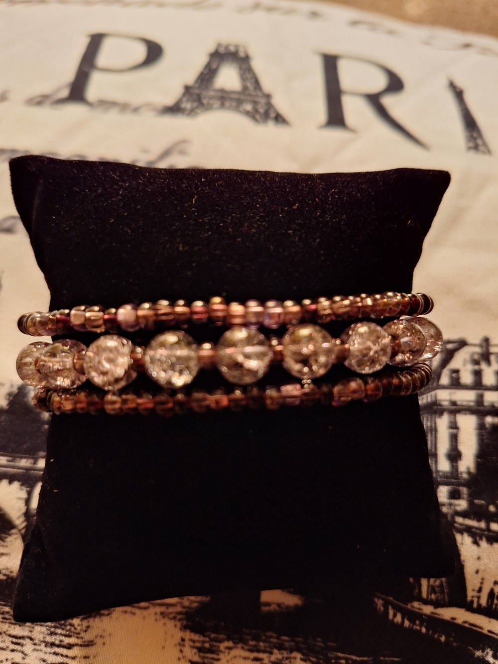 Handmade Bracelet Stack Of 3 in  Purple Irodesant  New